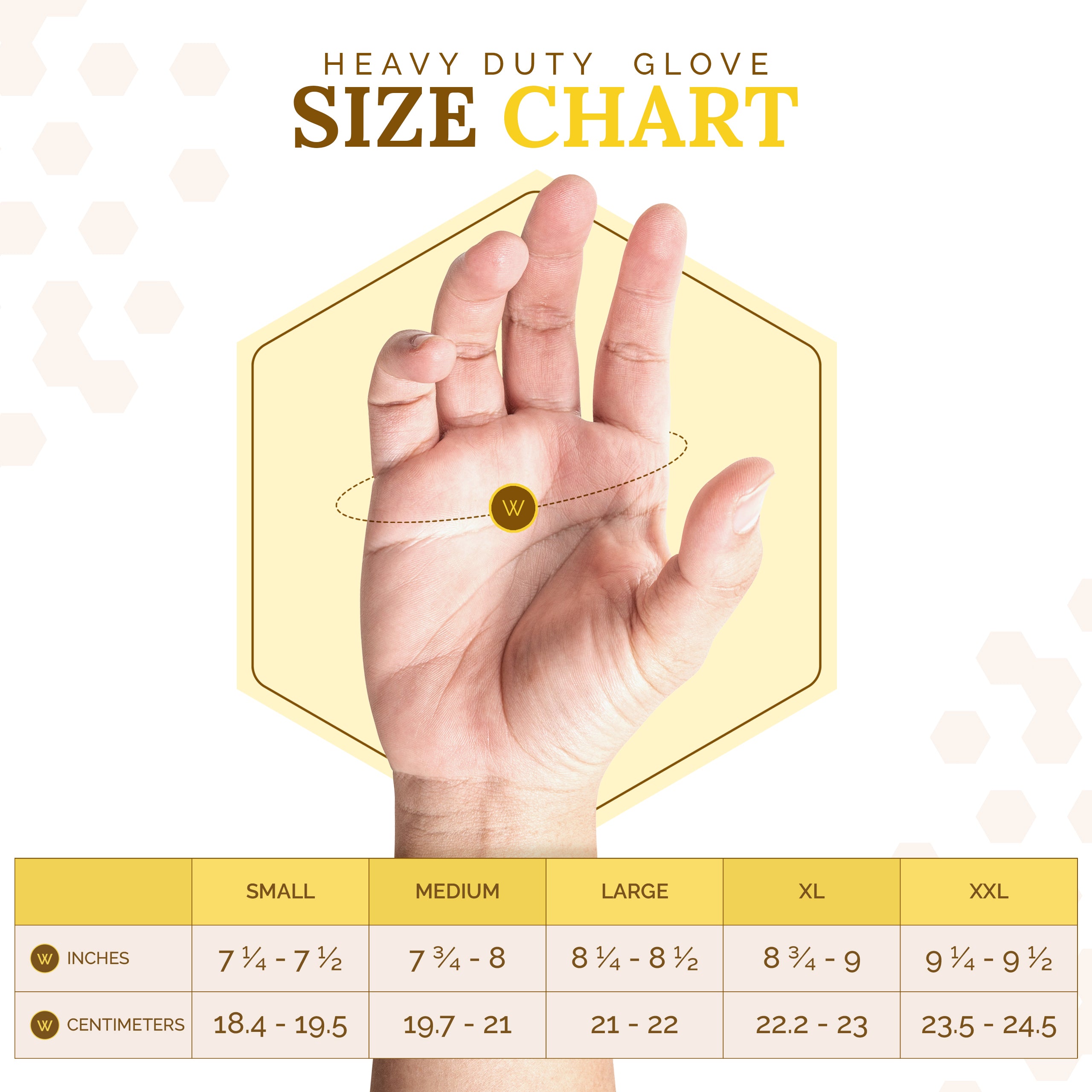 Glove Heavy Duty Size Chart