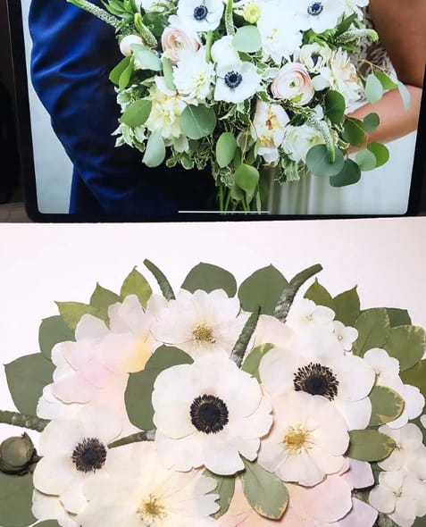Pressed Wedding Bouquet Preservation - DBandrea