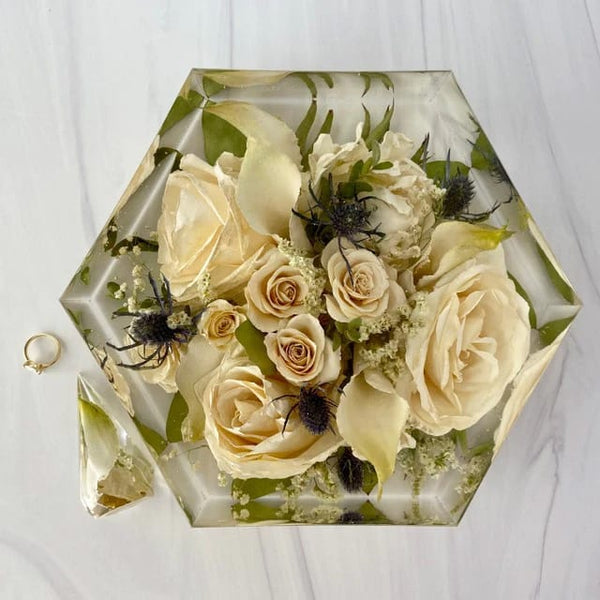 Floral Block Wedding Bouquet Preservation - DBandrea