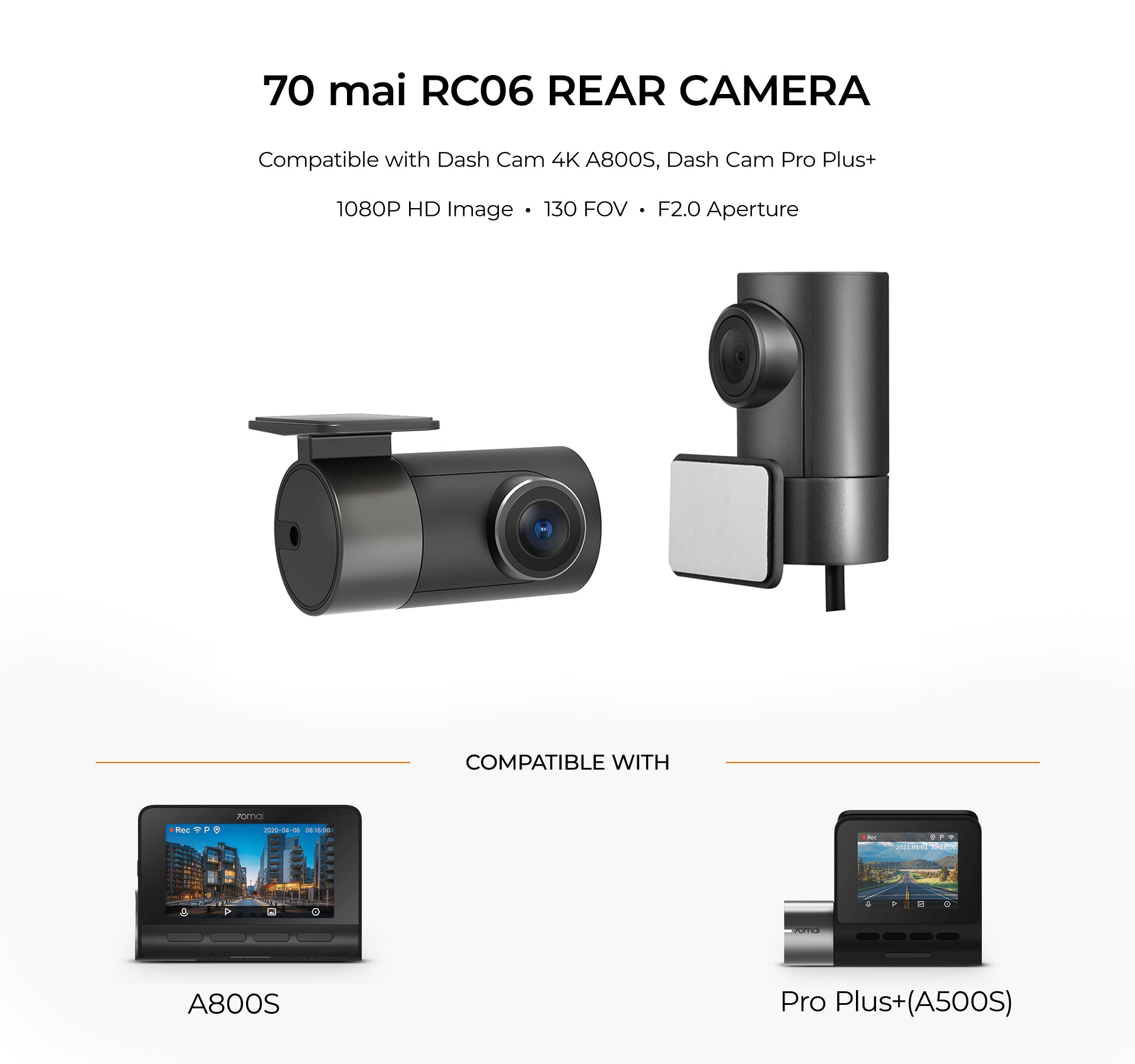 70mai RC-06 Rear Camera for A500S & A800S – MY Dashcam