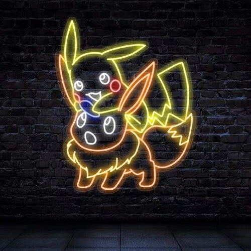 Eevee Pokemon Neon Sign, LED Light, Anime