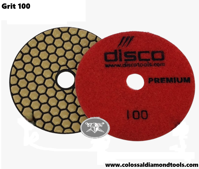 4" Disco Honey-Comb Dry Pad #100