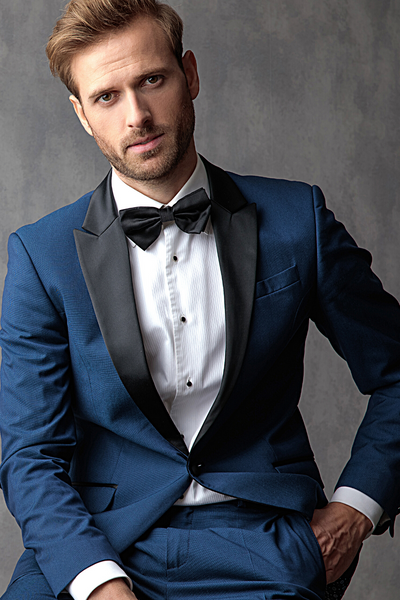 Black Tie Etiquette can include (and traditionally did include) dark blue and navy jackets like this one.