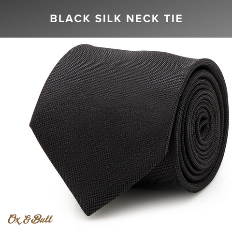 Black Silk Neck Tie | Ox & Bull Trading Co.