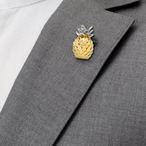 A handsome pop of character, this pineapple lapel pin is perfect for your next event.