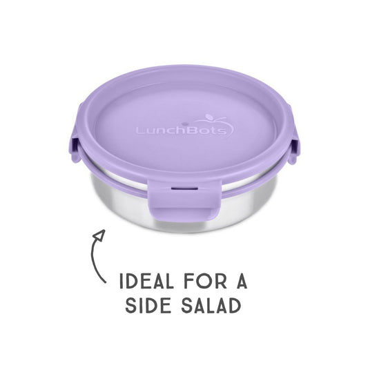 LunchBots 6 Cup Stainless Steel Salad Bowl Container