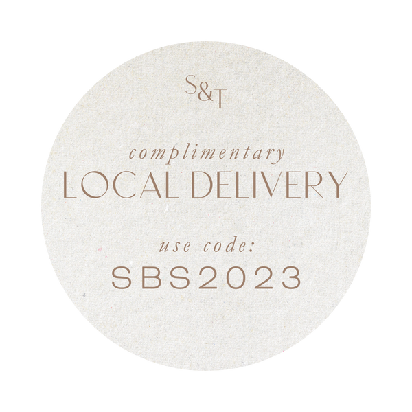 Complimentary Local Delivery with Code SBS2023