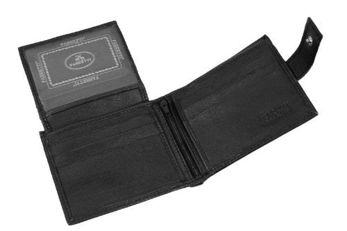 Mens Leather Wallet by Fabretti Black - EYECATCH.COM