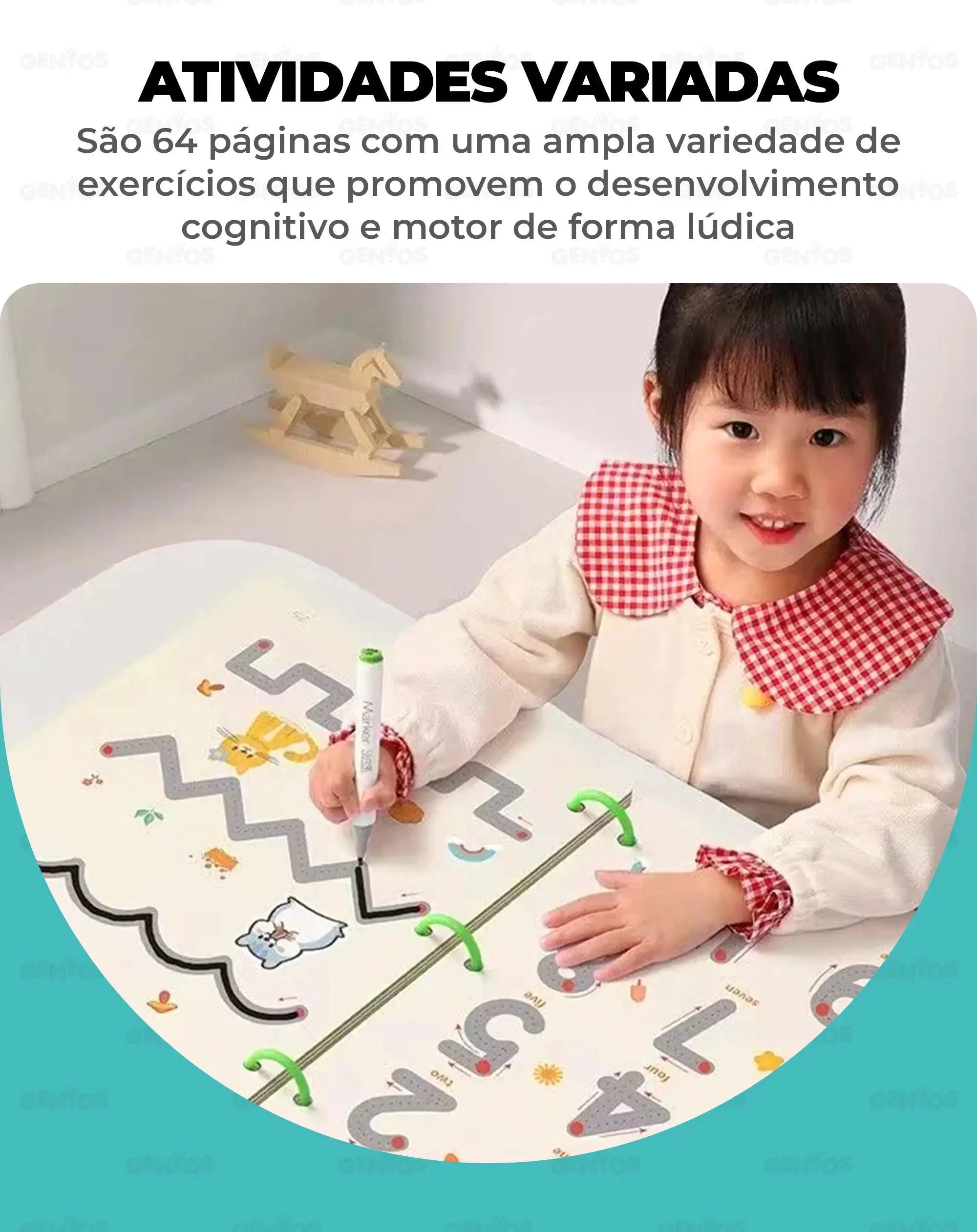 Livro de Desenvolvimento Infantil Buzz® + 8 Canetinhas e Apagador de Brinde 3