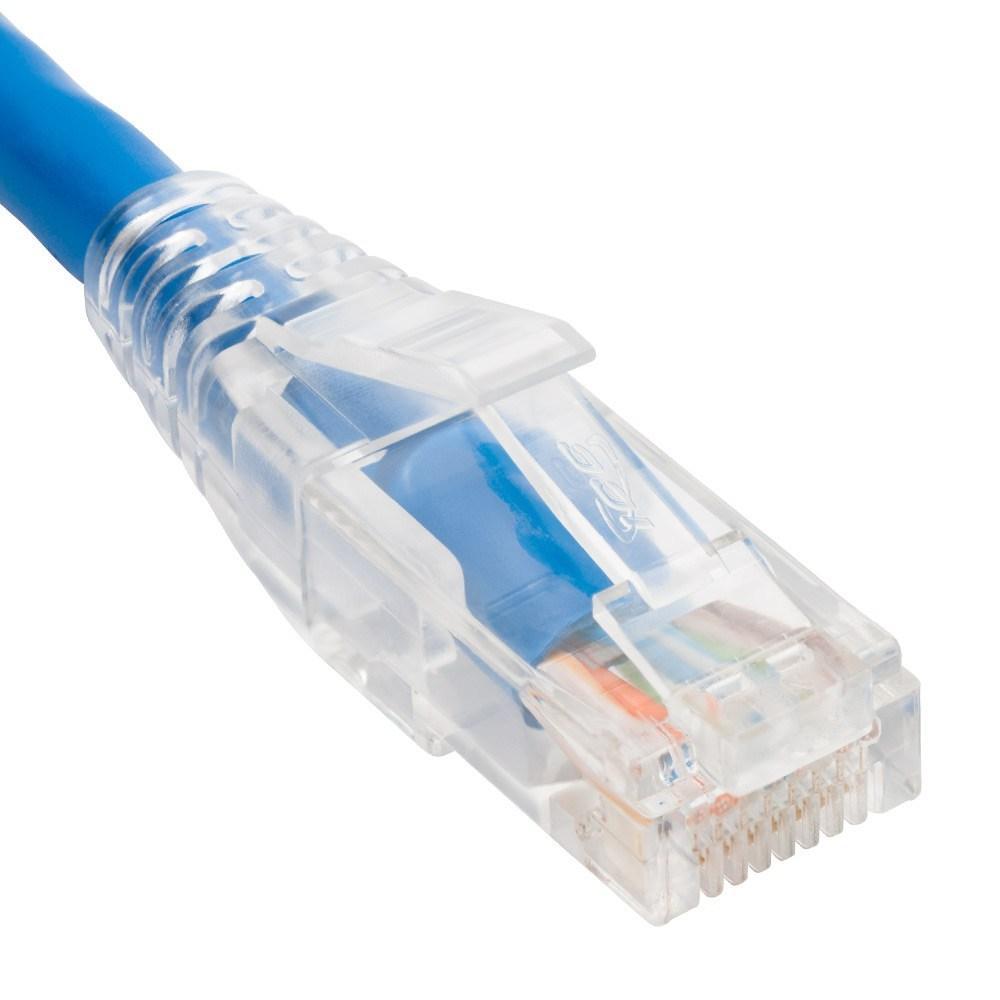 PATCH CORD- CAT6- CLEAR BOOT- 3' BLUE