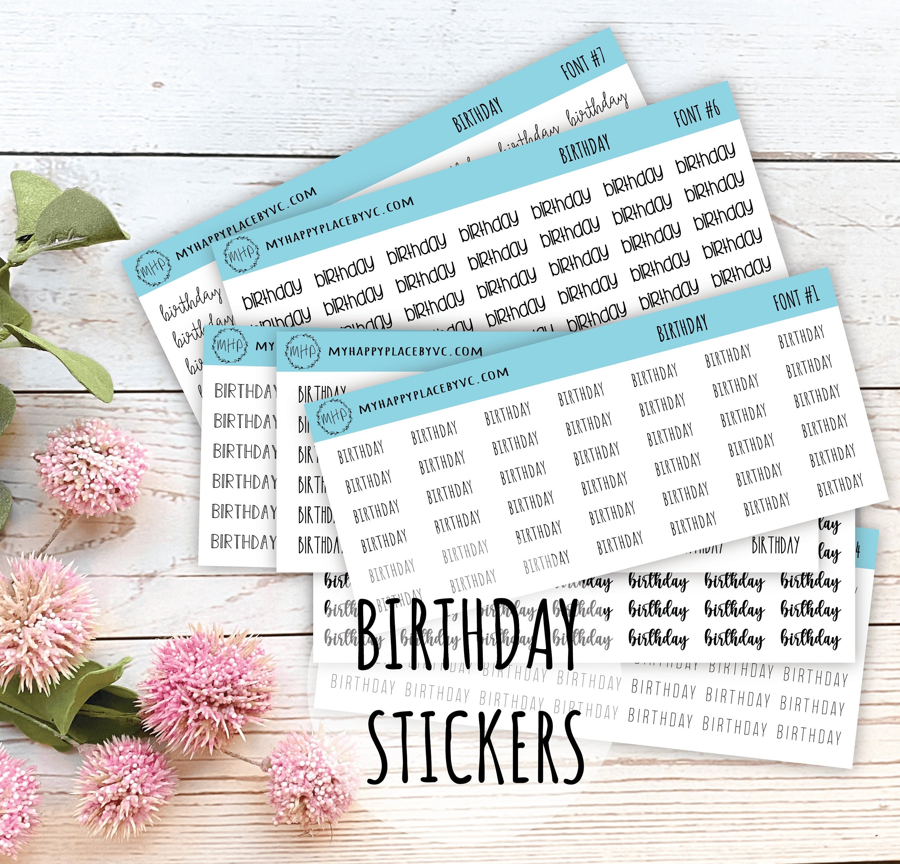 DONE Stickers for planners and Bullet Journals. 7 Fonts to Choose From – My  Happy Place Stickers