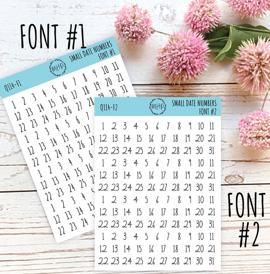 Months, Days, and Number Stickers for Planners, Organizers and Bullet  Journals || T331