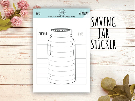 Mason Jar, Black and White Sticker. Planner Stickers for Bullet