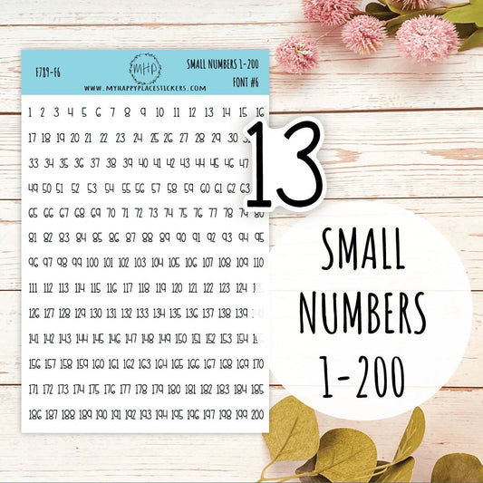 X-Large Date Number Stickers for Planners, Organizers and Bullet Journals.  College Planner. 8 Fonts to Choose From || H522