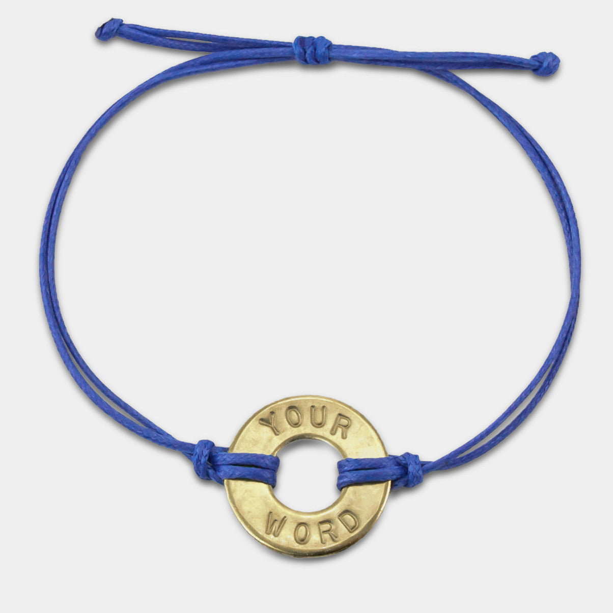 MyIntent Custom Classic Bracelet Brass  Token Blue String Color