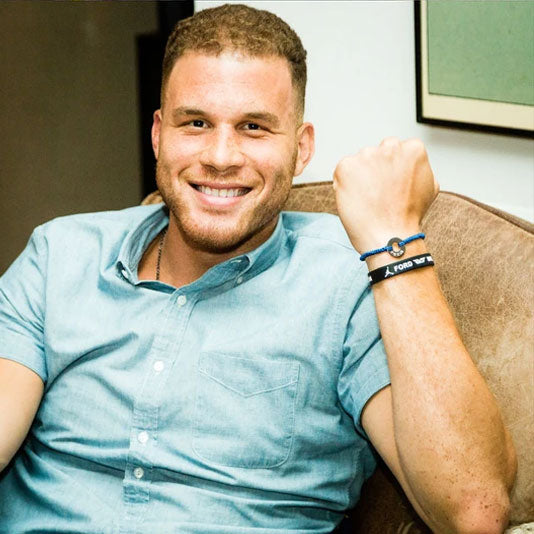NBA All Star, Blake Griffin, wearing his MyIntent bracelet