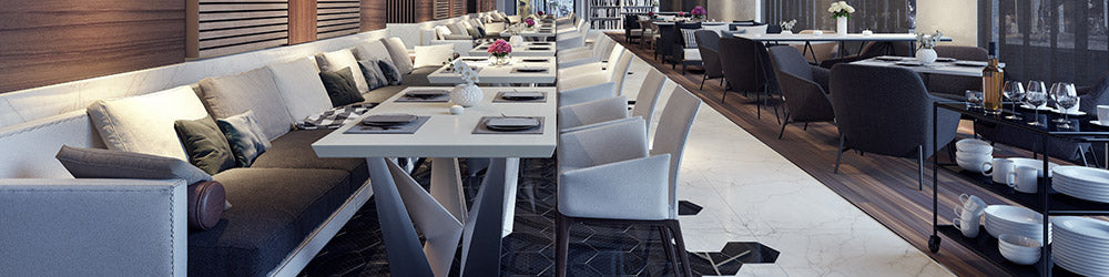 mobili da ristorante di lusso con divano di colore beige