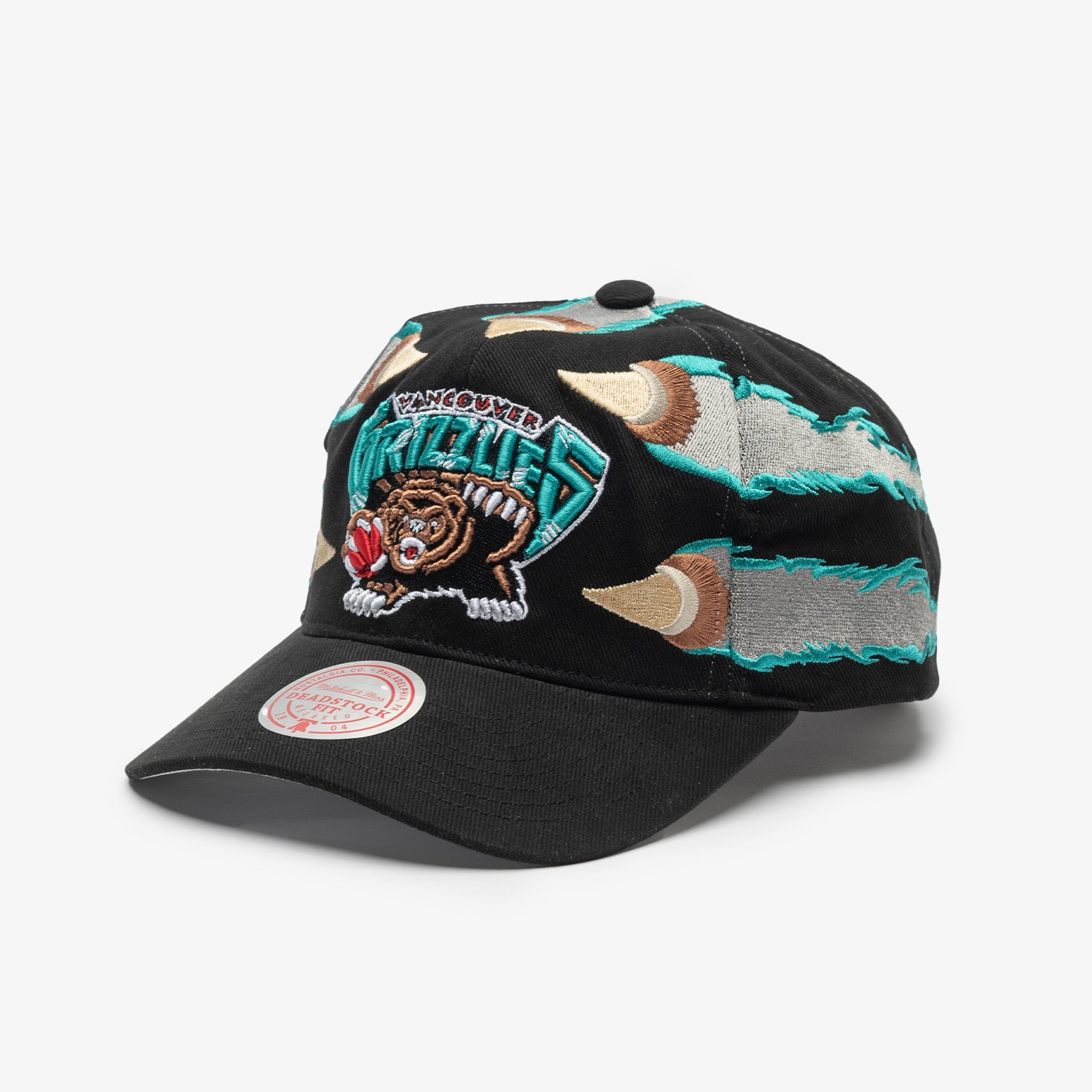 Vancouver Grizzlies Teal/Red Brim Hat by Mitchell & Ness NWT