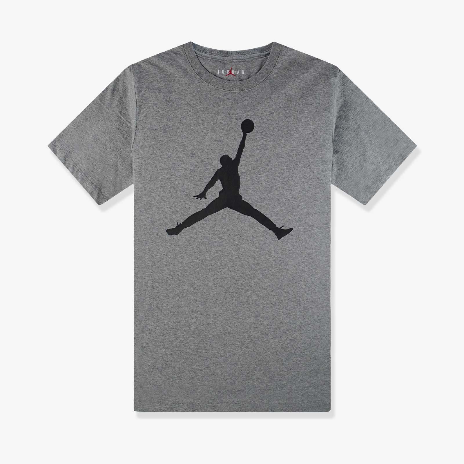 gray and black jordan shirt