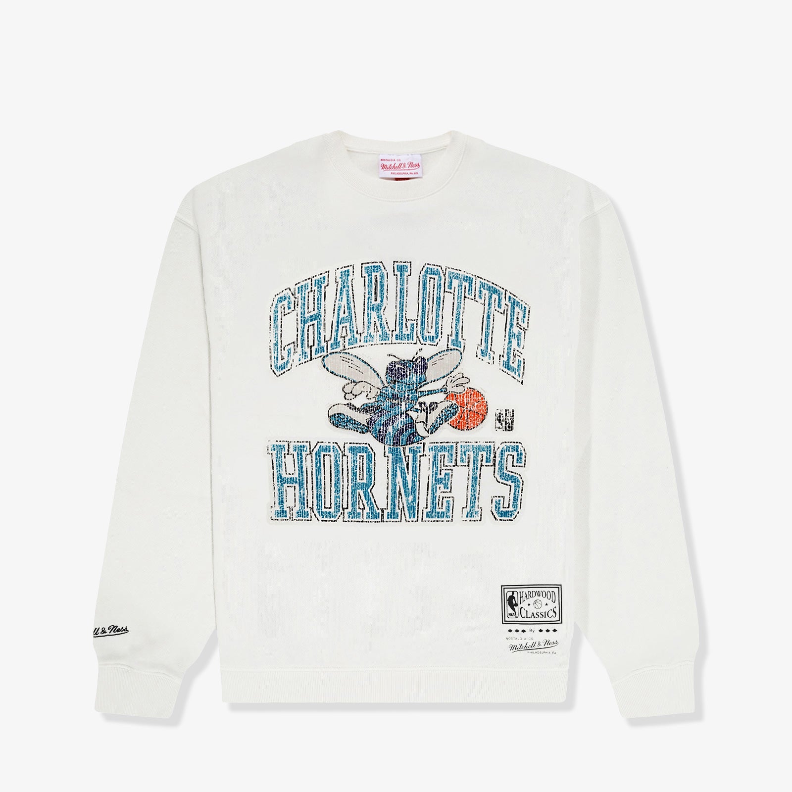 Mitchell and Ness Men's Charlotte Hornets White Arch Windbreaker, XXL