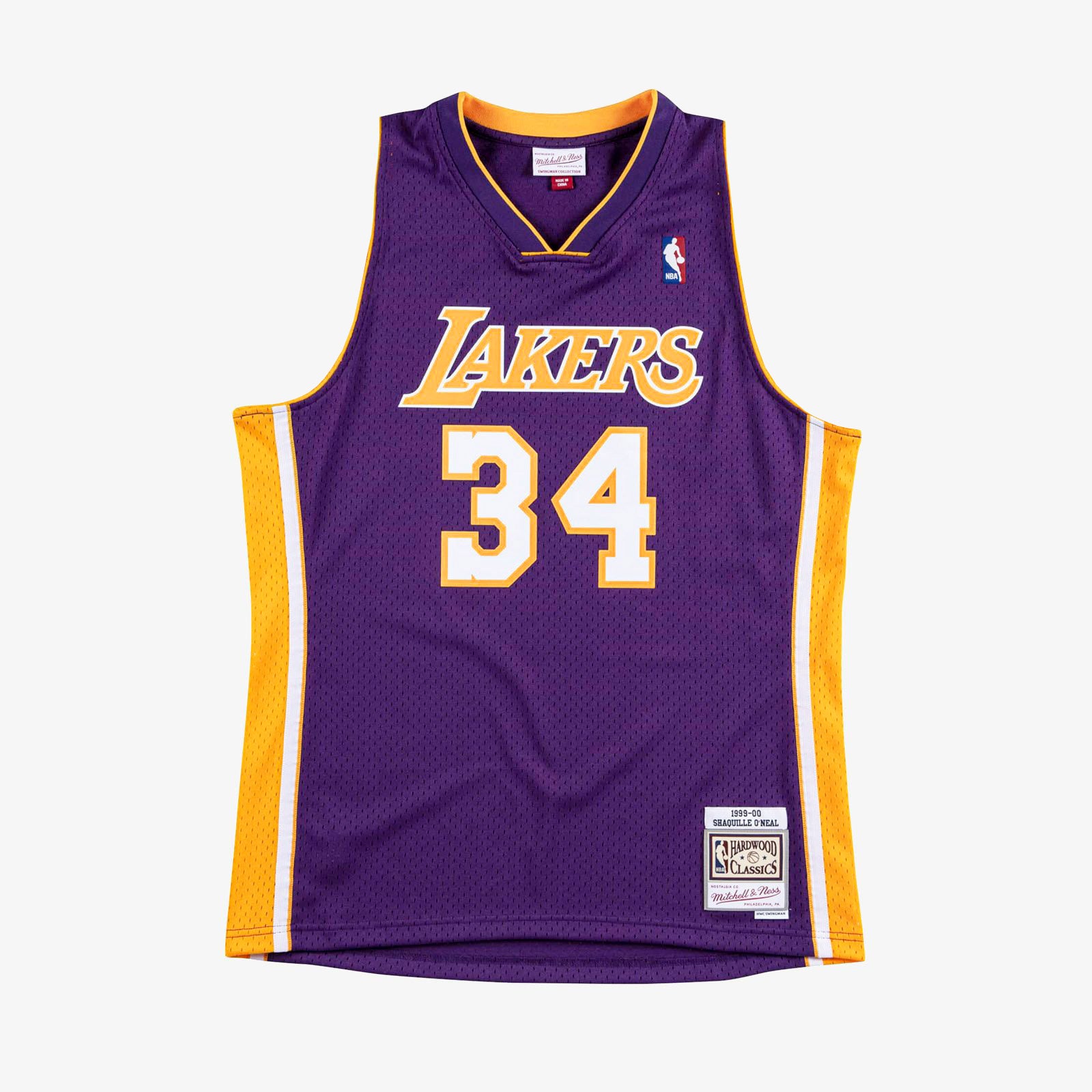 Mitchell & Ness Shaquille O'Neal Purple Los Angeles Lakers Hardwood Classics 1996/97 Lunar New Year