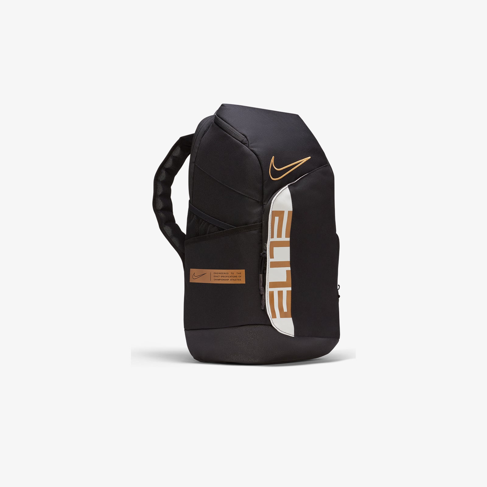 nike elite backpack black and gold