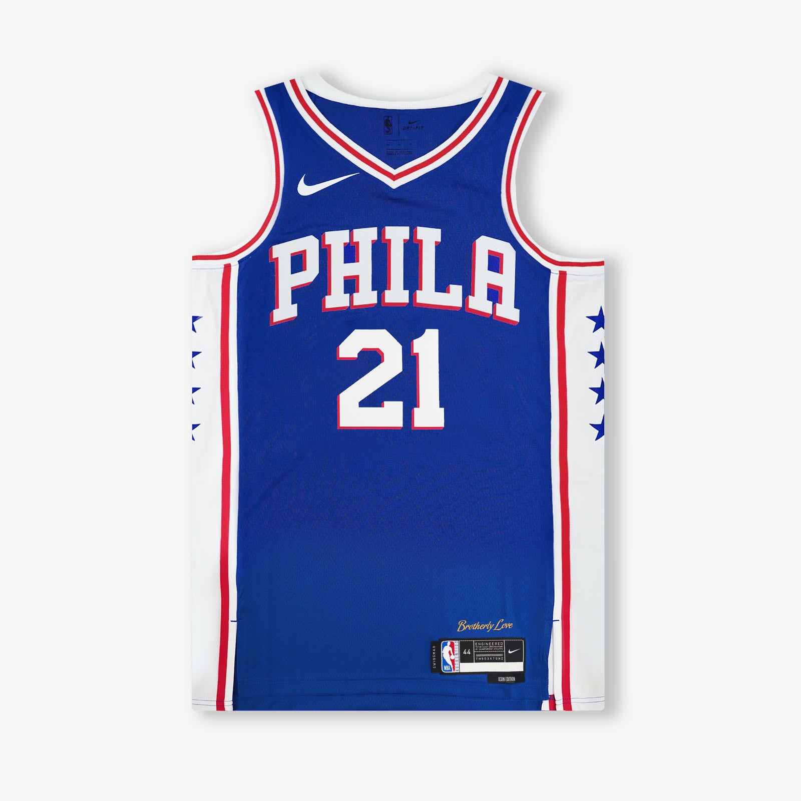 RETRO-NWT-2XL JOEL EMBIID PHILADELPHIA 76ERS BLUE SWINGMAN NBA