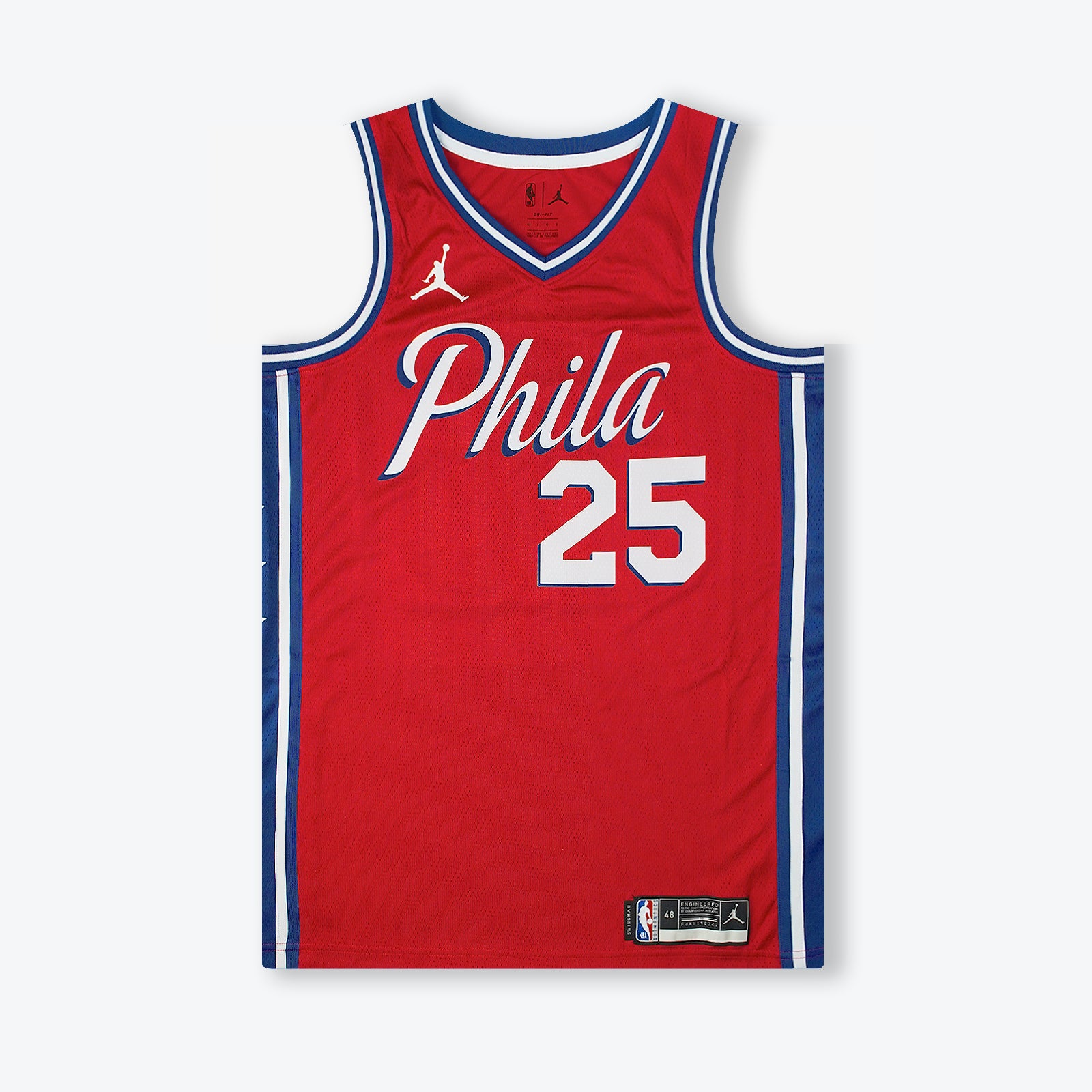 sixers jersey red