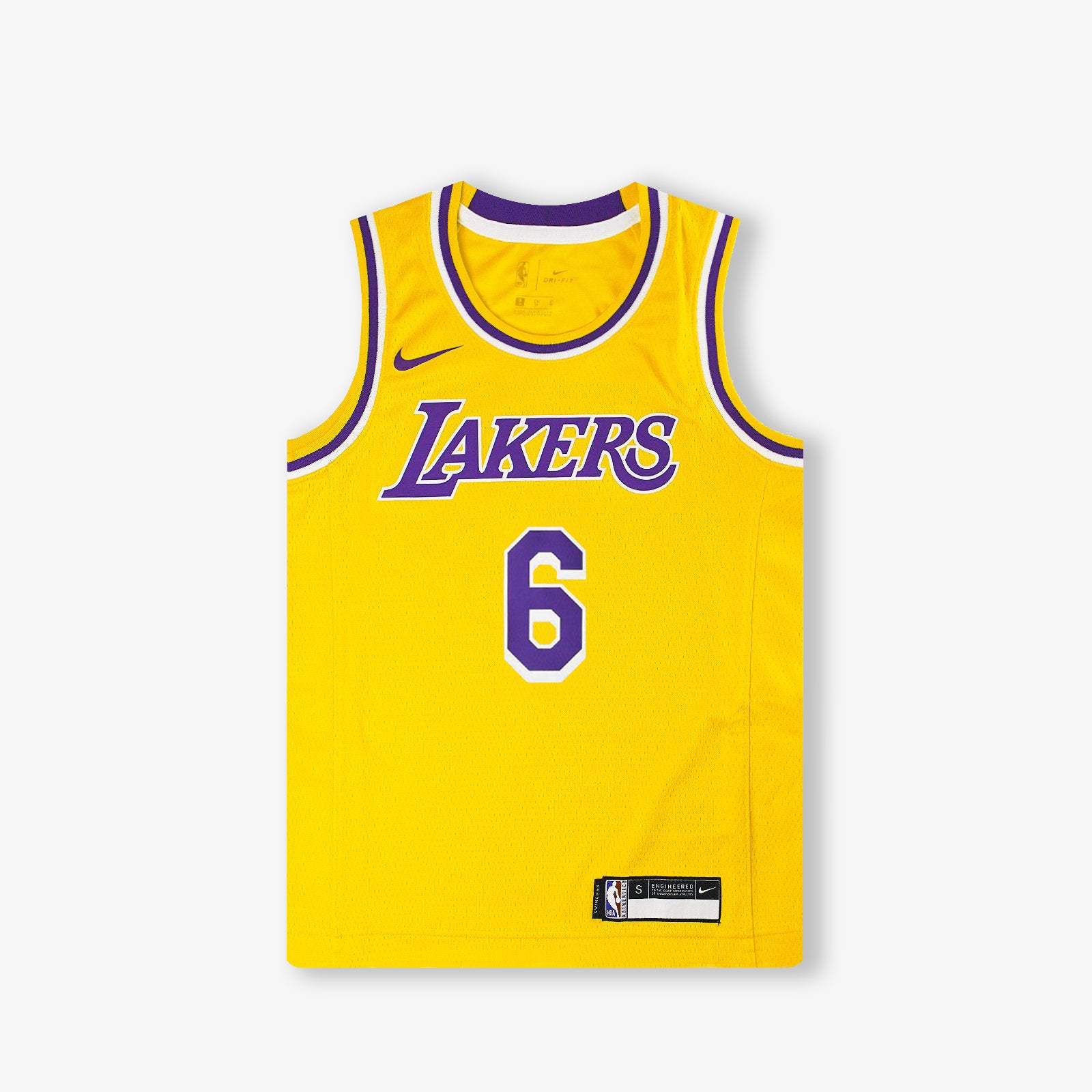 Men's Los Angeles Lakers LeBron James Nike White 2021/22 #6