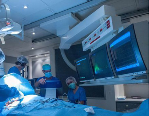 Interventional radiologists in the operating room