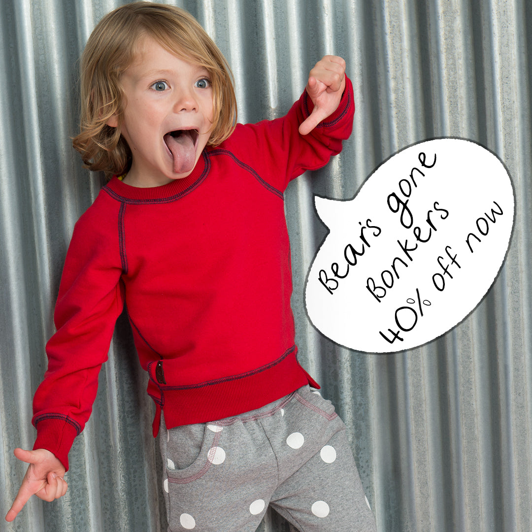 It’s our end of season sale, and Bear’s gone bonkers with up to 40% off at www.wheresthatbear.com