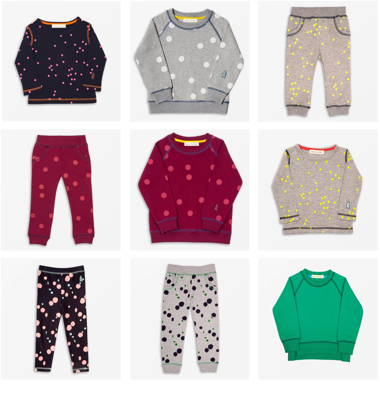 Go Dotty! Our jersey essentials are covered in multi-coloured dots. Shop the range today and get an extra 10% off.