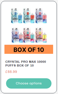 Crystal Pro Max 10000 Puffs Disposable Vape Box of 10