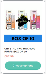 CRYSTAL PRO MAX 4000 PUFFS DISPOSABLE VAPE