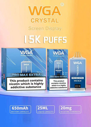 WGA Crystal Pro Max Ultra 15k Puffs Disposable Vape UK