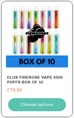 Elux Firerose Vape 4500 Puffs Box of 10