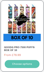 Goodg Pro 7500 Puffs Box of 10