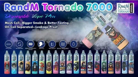 RANDM TORNADO 7000 PUFFS DISPOSABLE VAPE Flavors