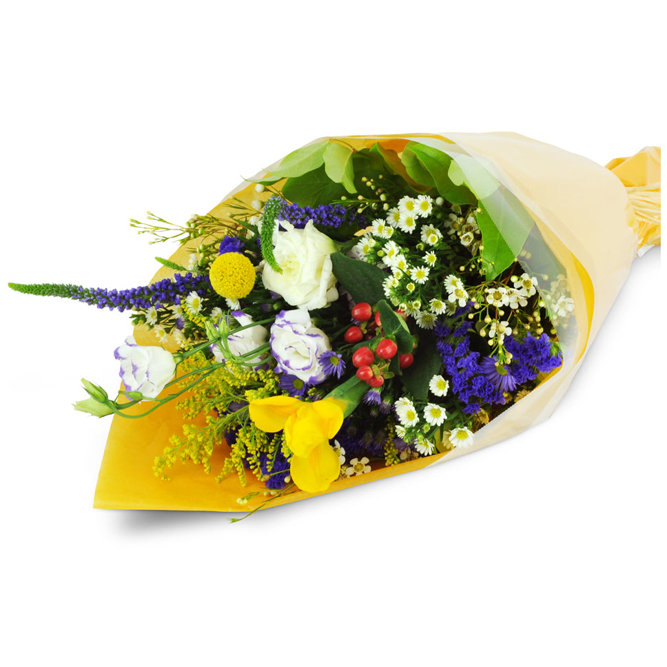 Florist’s Choice Small Wrapped Bouquet. Your hand-wrapped bouquet will include the florist's choice of fresh flowers.