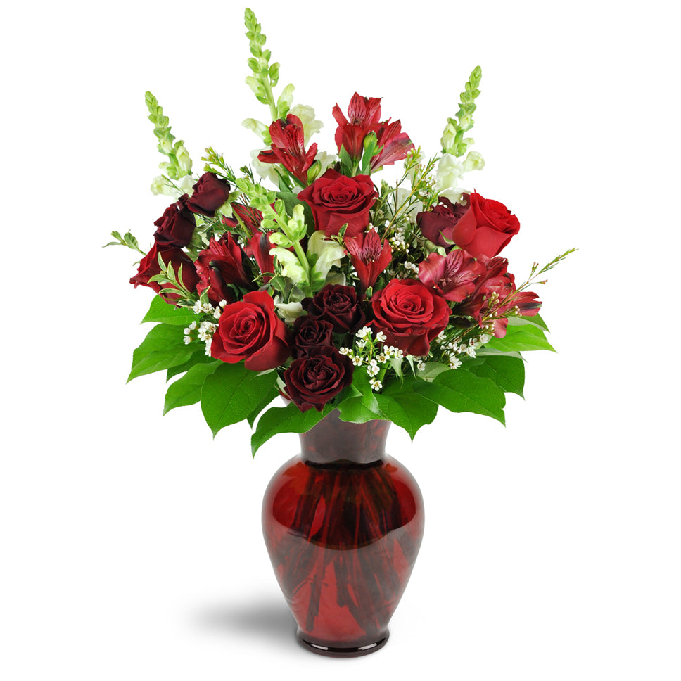 Stabilized rose: Heart-shaped red rose in glass and sand ampoule — Fioreria  Idea Verde Rimini