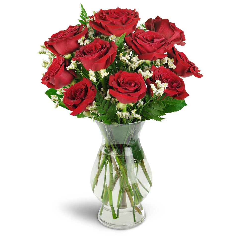 Devoted to You™ Red Roses. A classic symbol of love and passion, Devoted to You features red roses and assorted greenery.