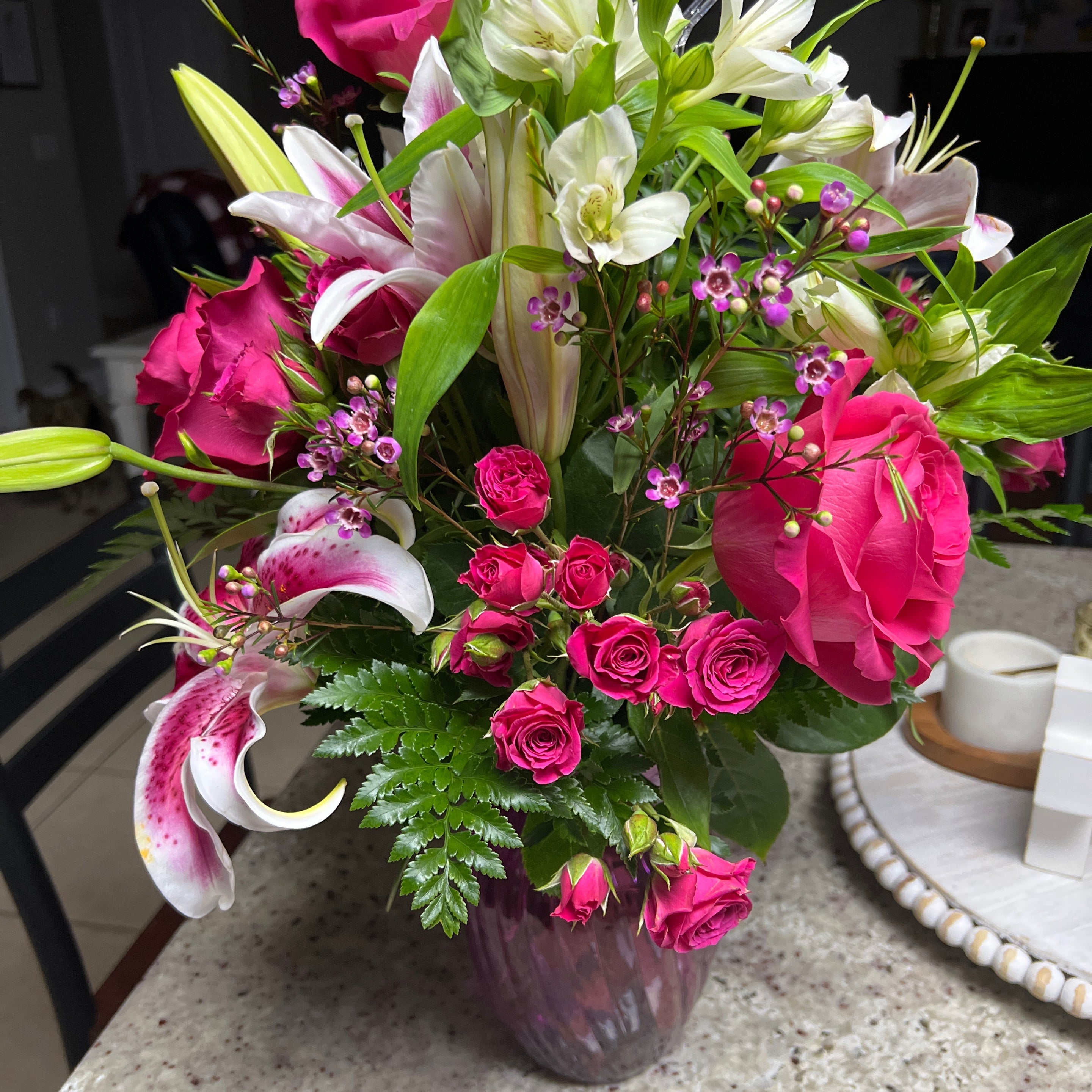 Photo from the recipient showing gratitude for Classic Love Bouquet™