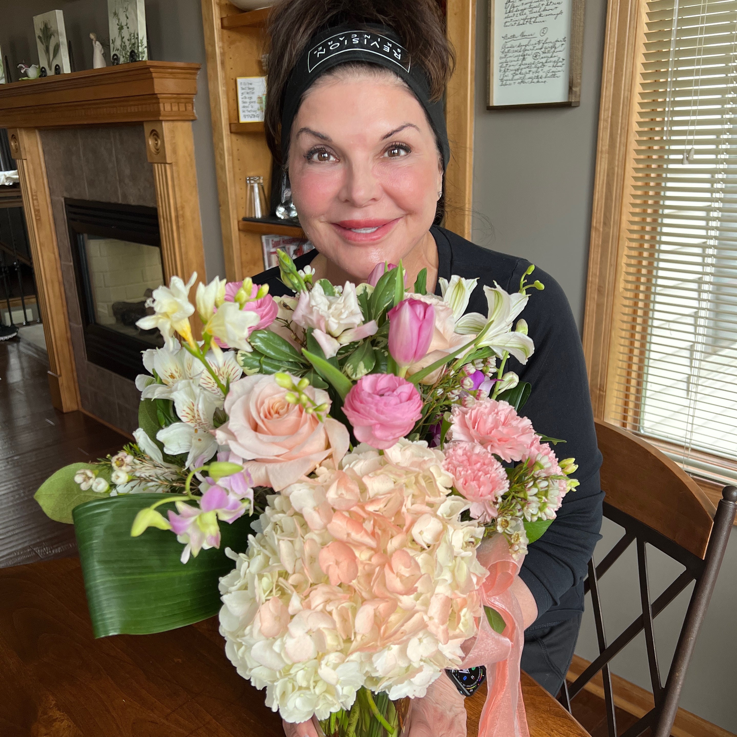 Gracious photo contribution from the recipient for Mother’s Day Designer Bouquet