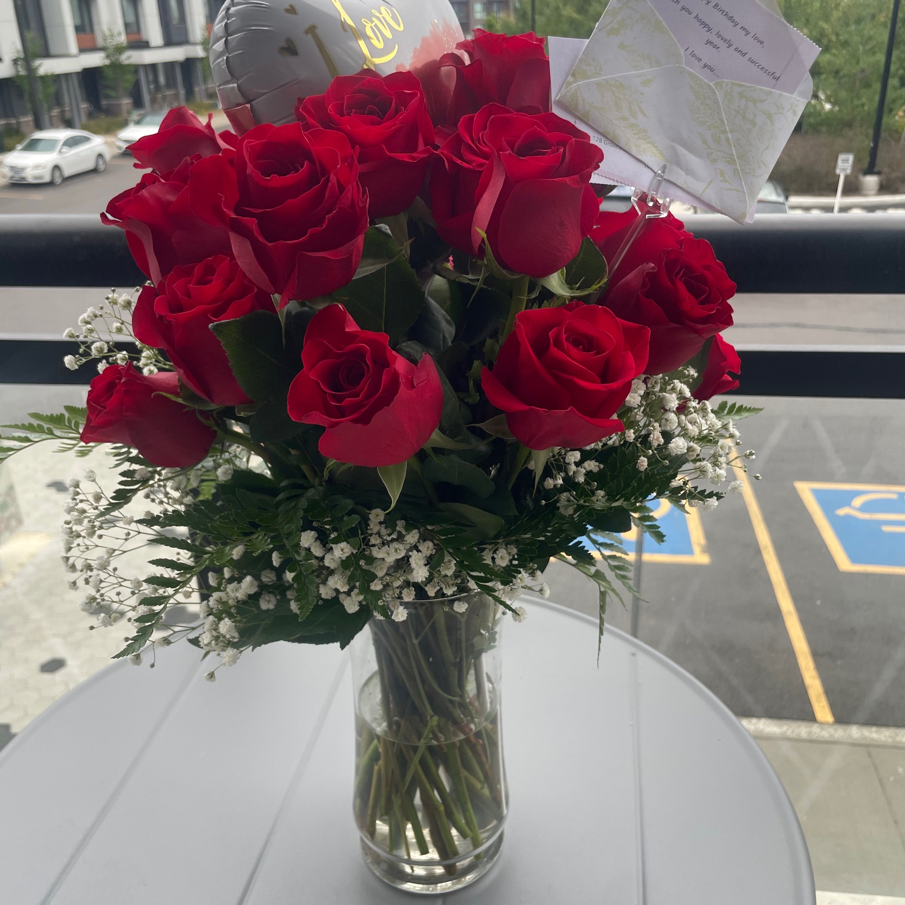 Gracious photo contribution from the recipient for Two Dozen Red Roses