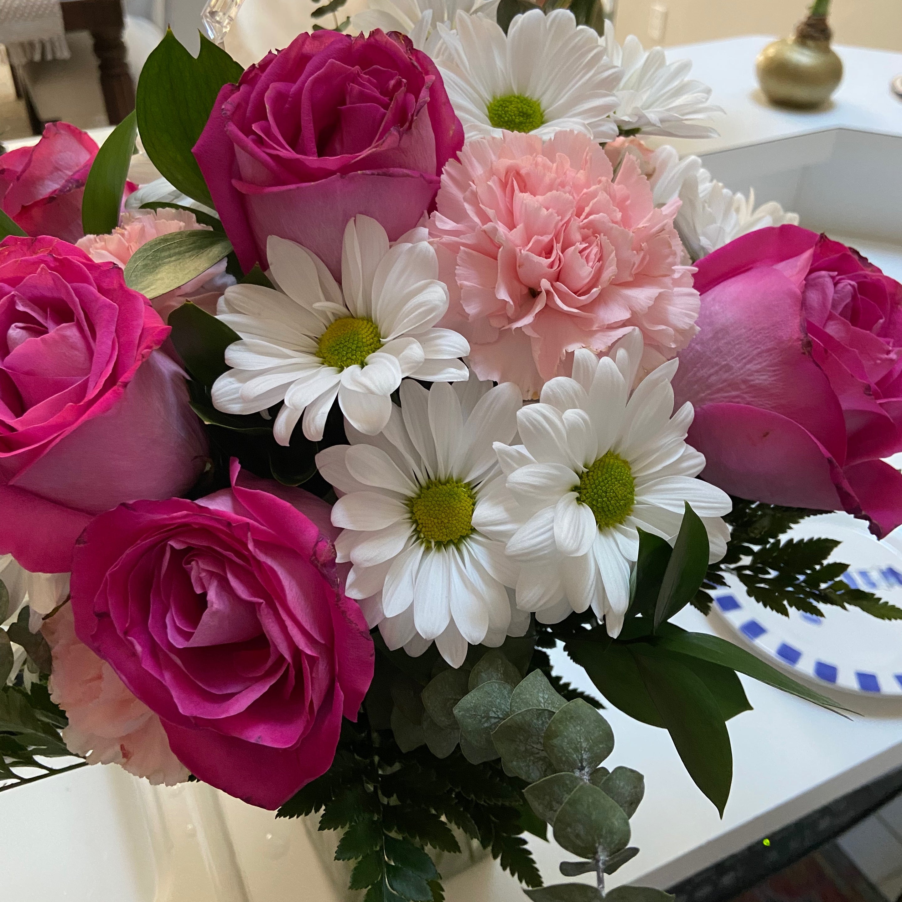 Unique Lucky You Flowers come in a take out box with a fortune cookie!