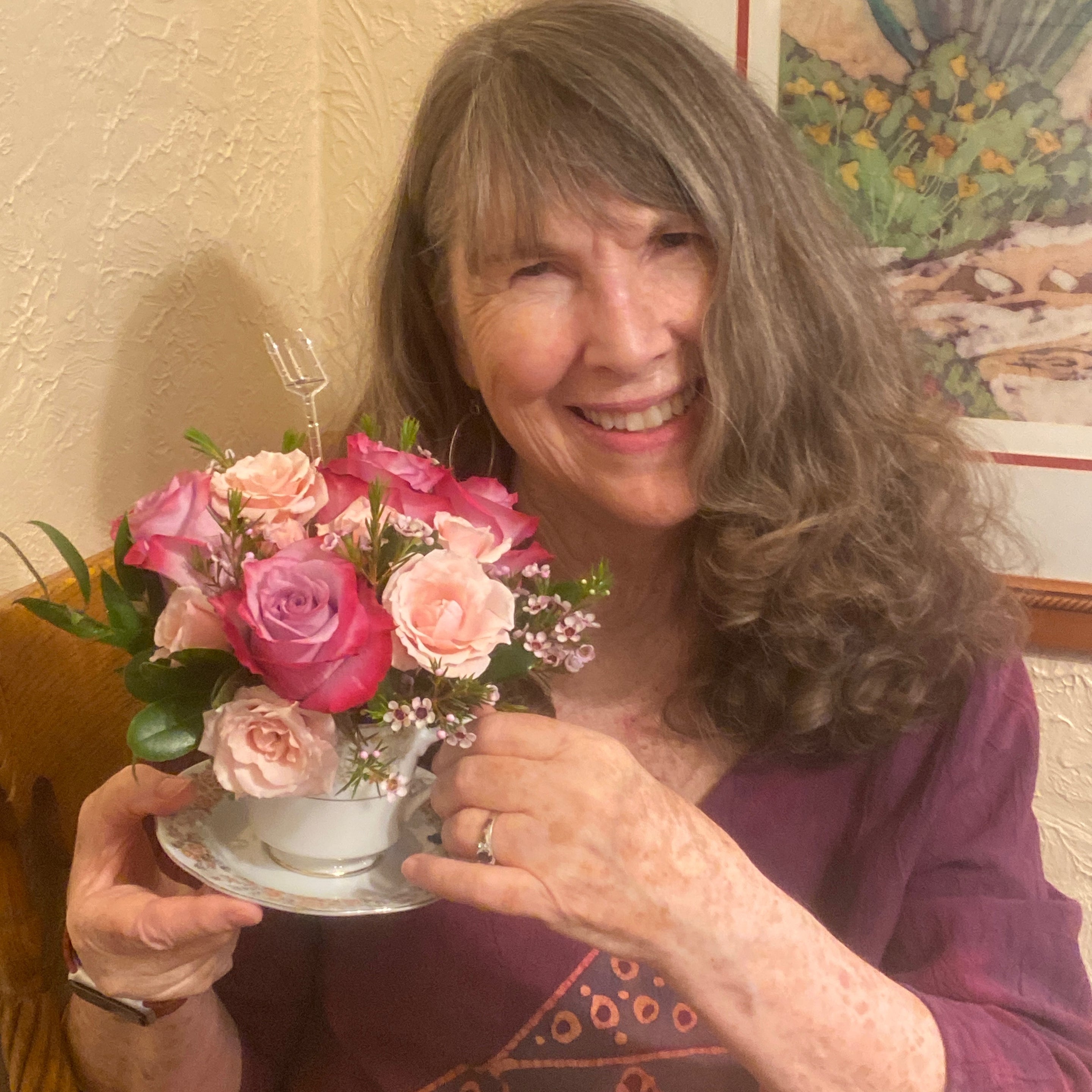 Thankful recipient has sent in a photo for Teacup of Roses