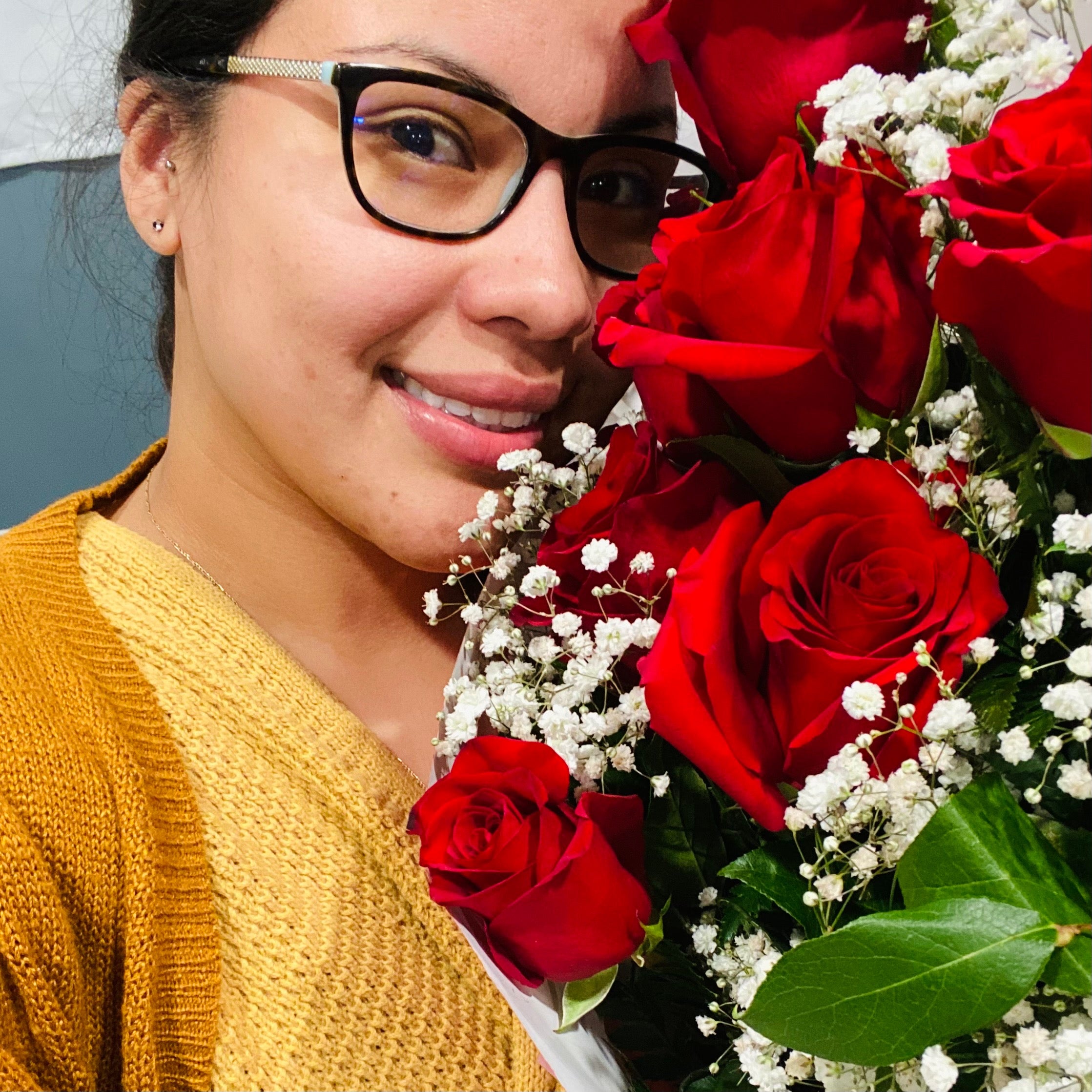 Grateful recipient shared this photo in appreciation for Perfect Wrapped Long-Stemmed Red Roses