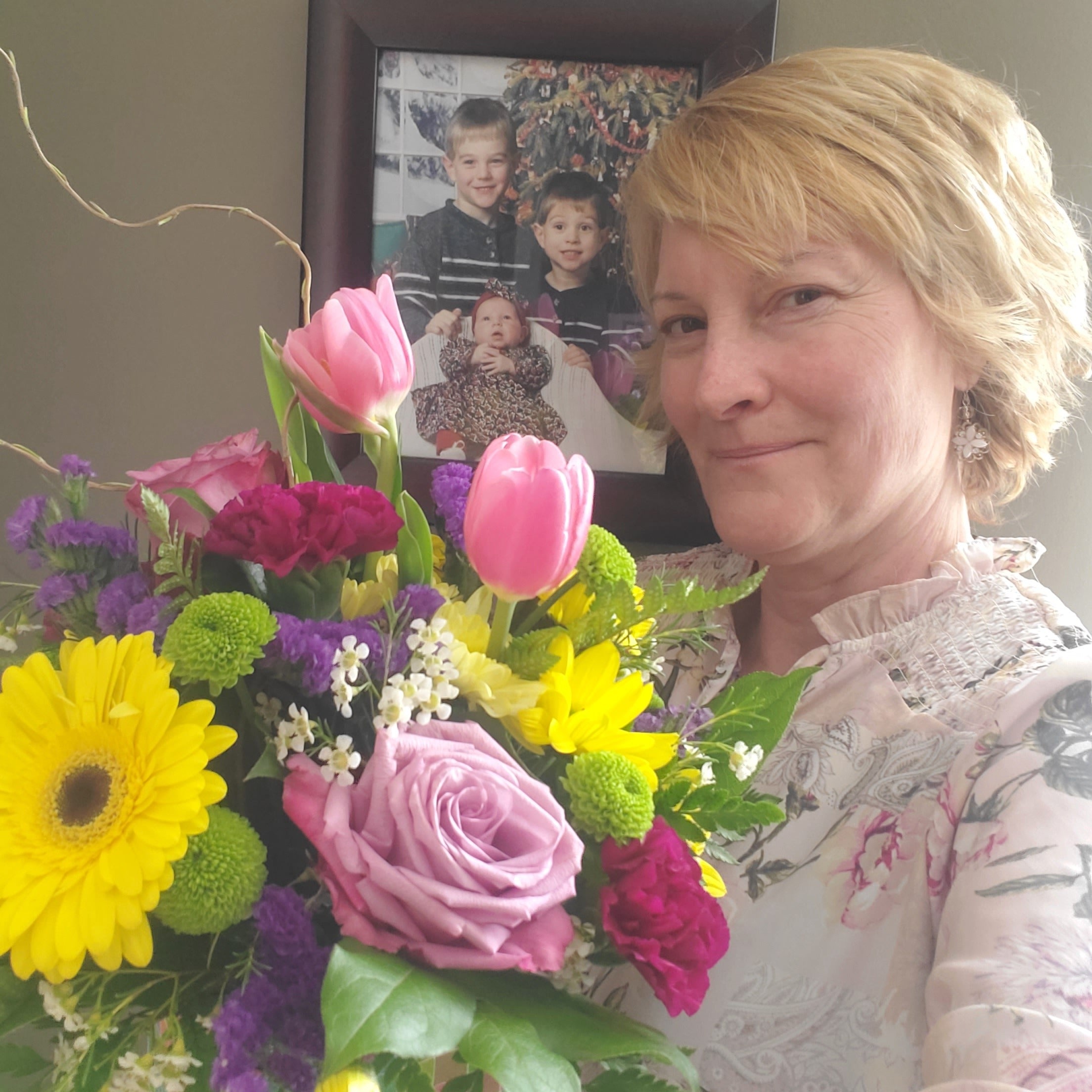 Submitted image of a grateful recipient for Mother’s Day Designer Bouquet