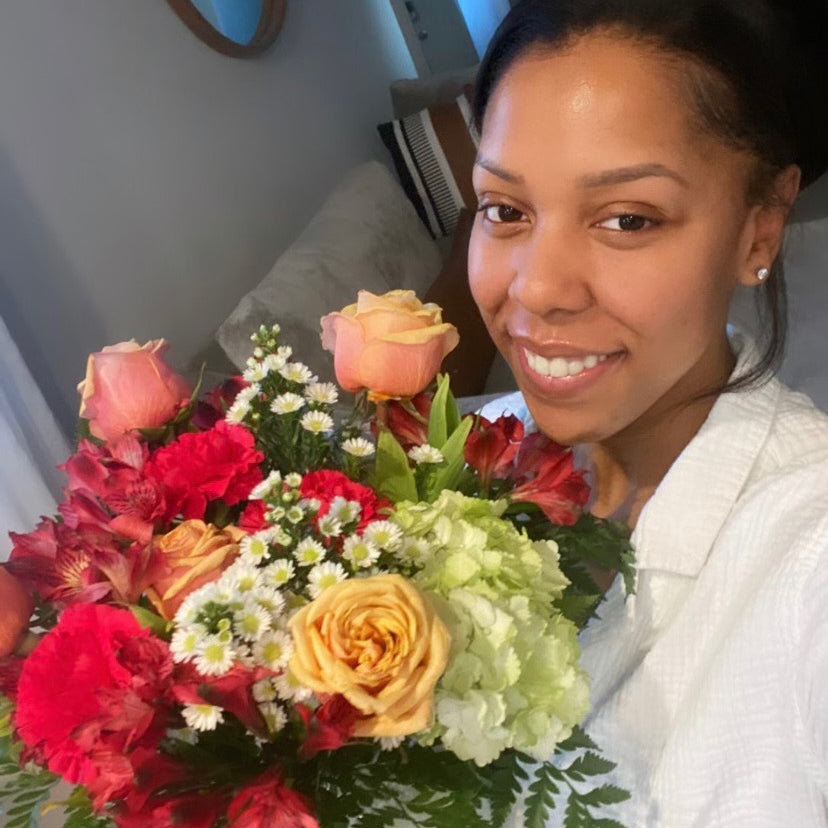 Submitted image of a grateful recipient for Valentine’s Day Special Bouquet