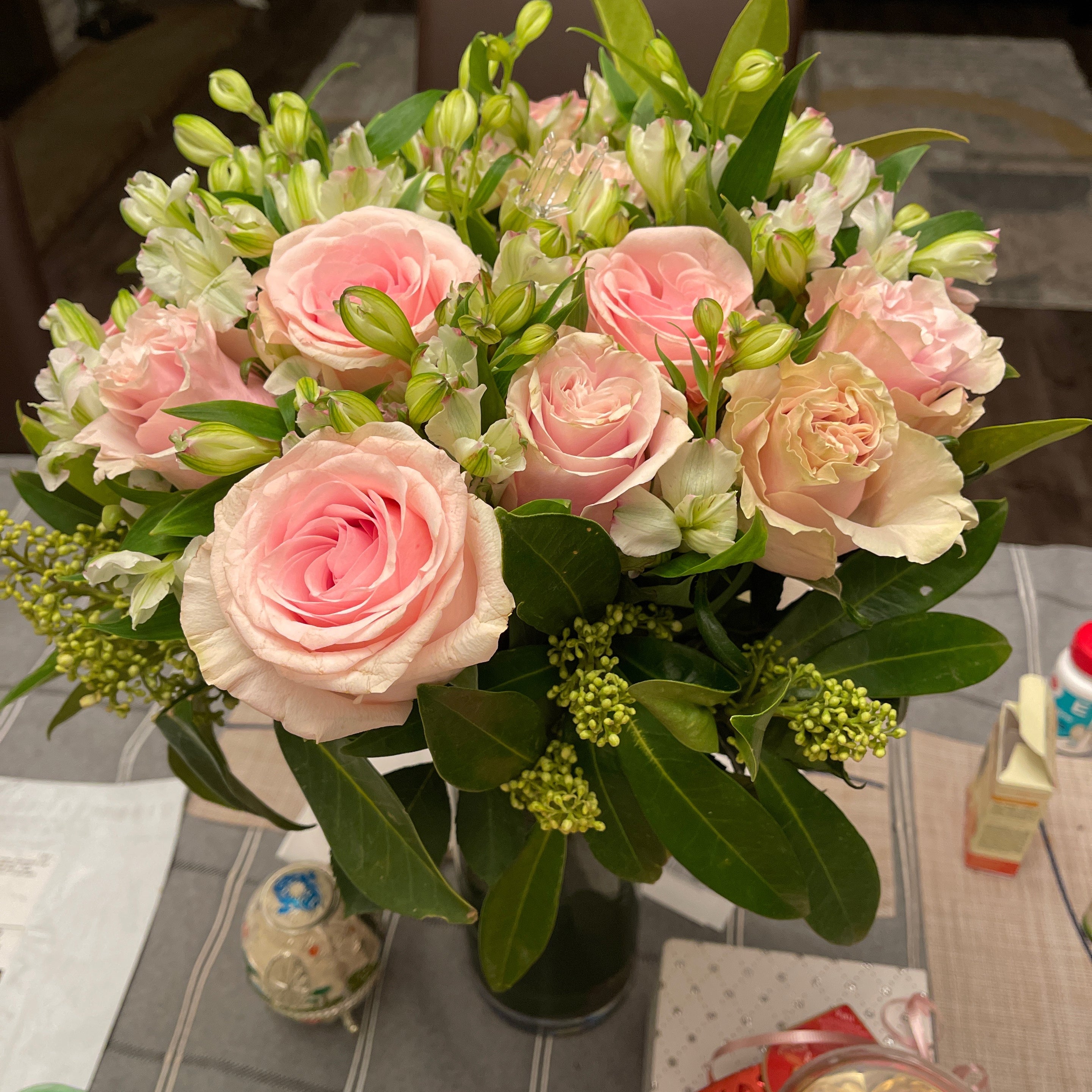 Recipient-submitted photo of Blushing Love Bouquet.